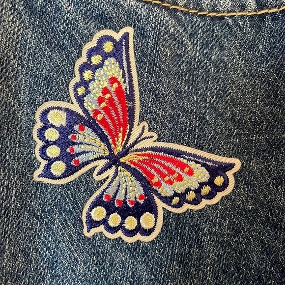 NWT Wild Fable Dad Jean SZ 4 High Rise Patches on Front - Picture 8 of 13